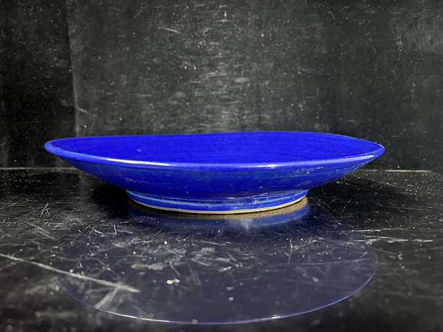 古玩陶瓷清中-祭蘭釉大盤拍賣，當(dāng)前價格3999元