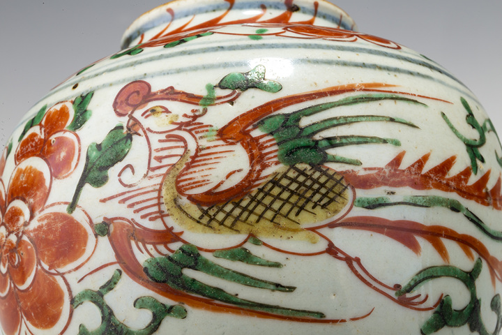 古玩陶瓷清早·五彩鳳穿牡丹紋罐拍賣,當(dāng)前價(jià)格4816元