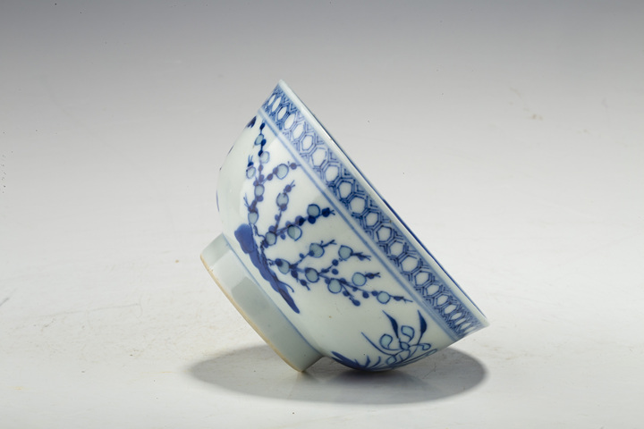 古玩陶瓷清光緒·青花一路連科紋玲瓏瓷碗拍賣，當前價格940元
