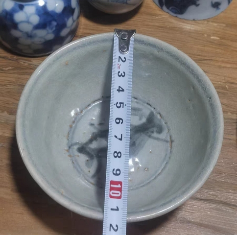 古玩陶瓷青花高官厚祿圖茶碗真品鑒賞圖
