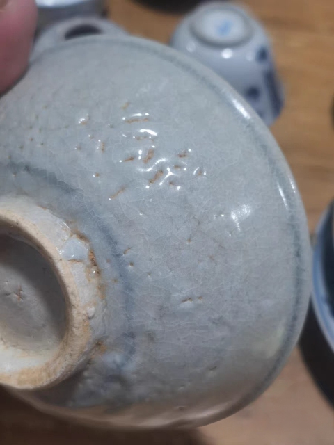 古玩陶瓷青花高官厚祿圖茶碗真品鑒賞圖
