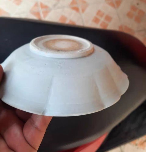 古玩陶瓷影青花口盤真品鑒賞圖