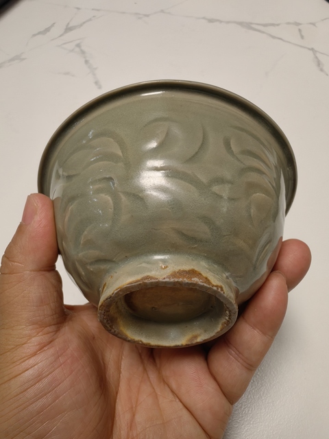 古玩陶瓷耀州窯青釉碗真品鑒賞圖