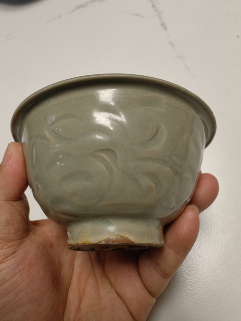 古玩陶瓷耀州窯青釉碗真品鑒賞圖