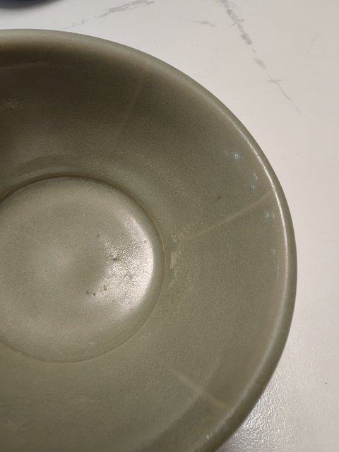 古玩陶瓷耀州窯青釉碗真品鑒賞圖