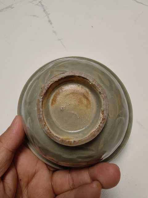 古玩陶瓷耀州窯青釉碗真品鑒賞圖