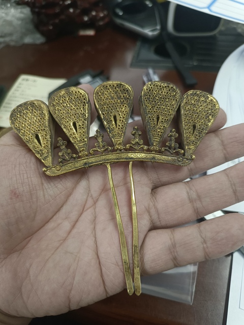 古玩雜項(xiàng)宋代金釵真品鑒賞圖
