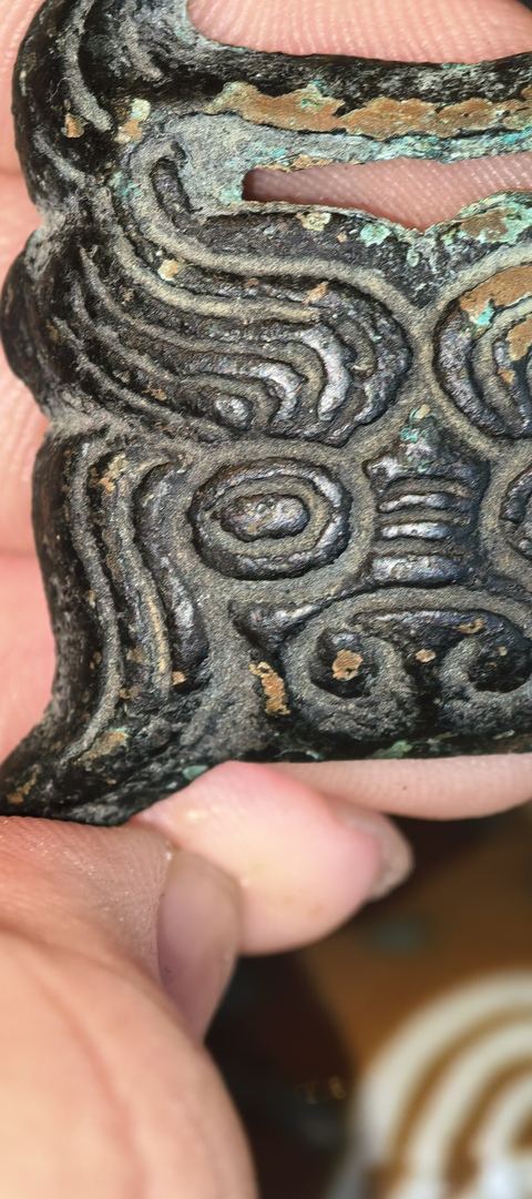 古玩銅器青銅扣飾真品鑒賞圖
