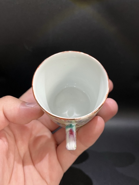 古玩陶瓷粉彩百花紋杯拍賣,當前價格2500元