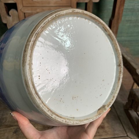 古玩陶瓷山水紋青花瓶真品鑒賞圖