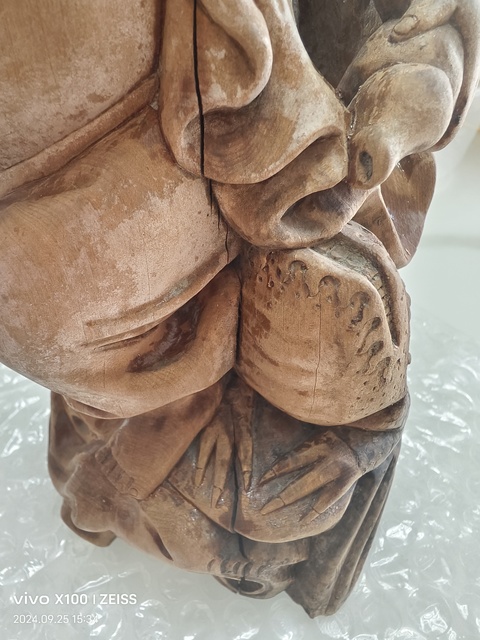 古玩雜項(xiàng)木雕劉海戲金蟾真品鑒賞圖