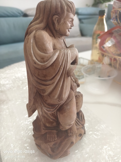 古玩雜項(xiàng)木雕劉海戲金蟾真品鑒賞圖