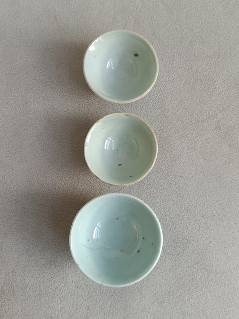 古玩陶瓷豆青釉杯拍賣,當前價格198元