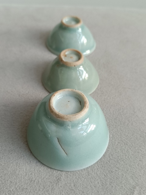 古玩陶瓷豆青釉杯拍賣,當前價格198元
