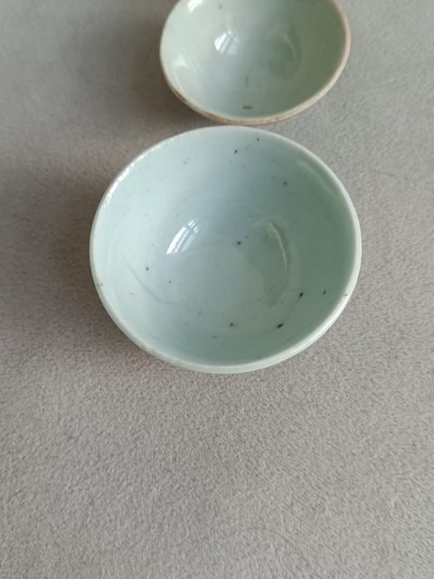 古玩陶瓷豆青釉杯拍賣,當前價格198元