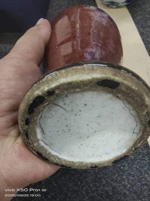 古玩陶瓷郎窯紅觀音瓶真品鑒賞圖