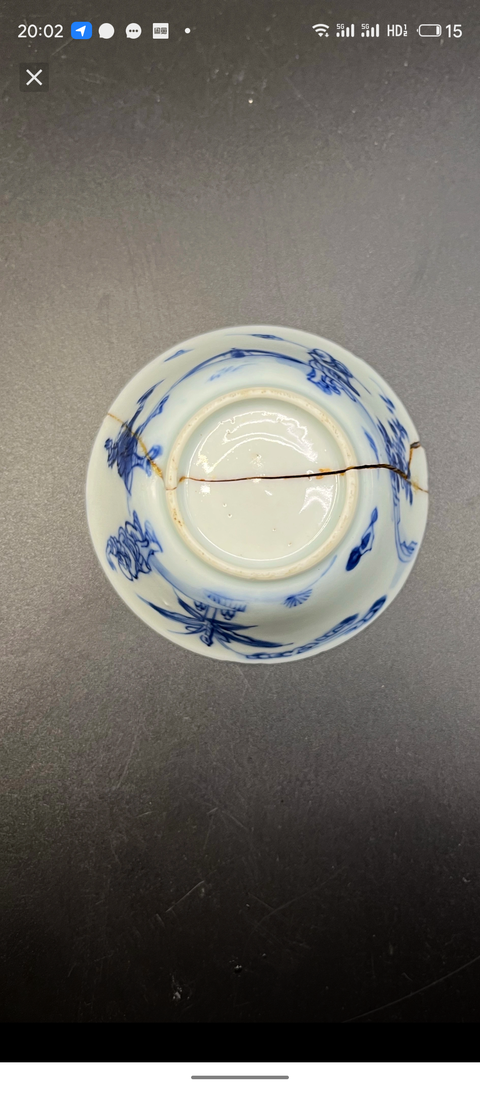 古玩陶瓷人物紋青花杯拍賣，當前價格20000元