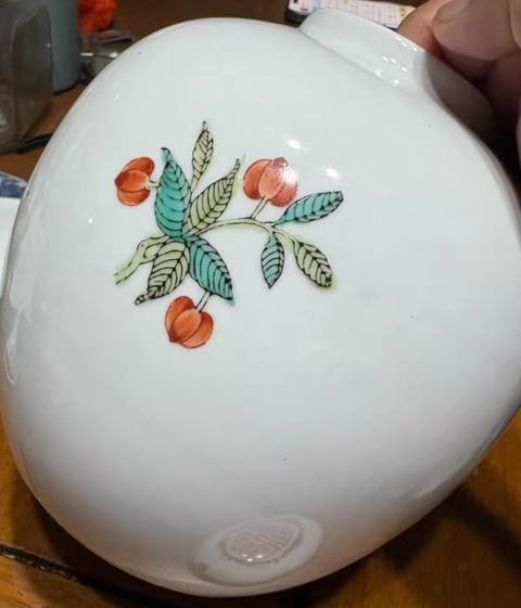古玩陶瓷花果福壽紋蓋罐拍賣,當前價格295元