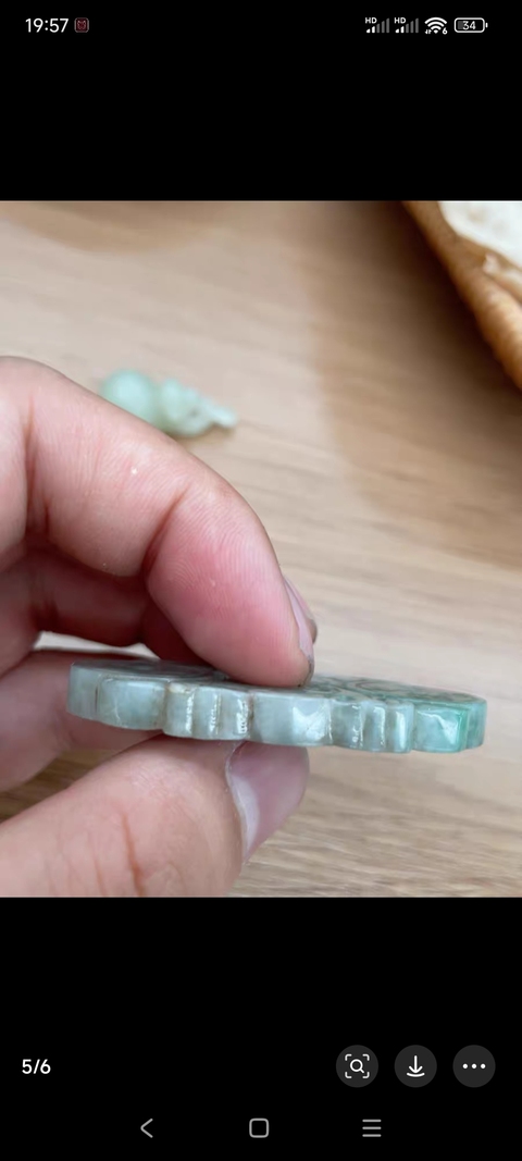古玩玉器翡翠福壽雙全題材掛件真品鑒賞圖