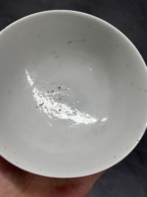 古玩陶瓷折枝花卉紋青花碗真品鑒賞圖