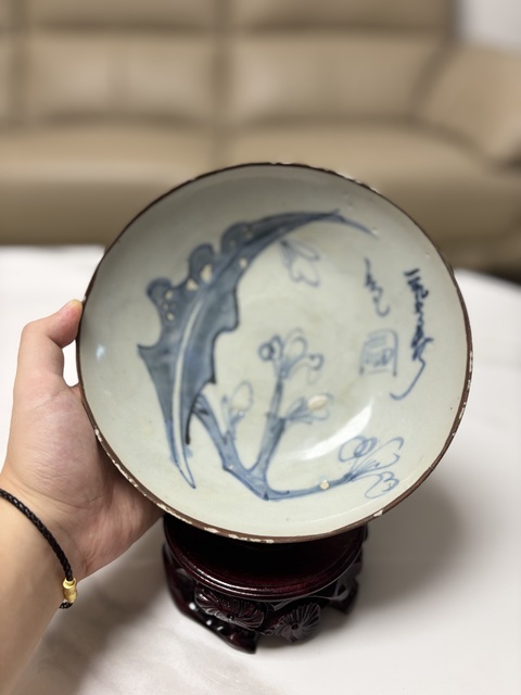 古玩陶瓷青花盤真品鑒賞圖