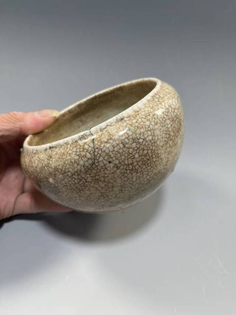 古玩陶瓷哥釉水洗真品鑒賞圖