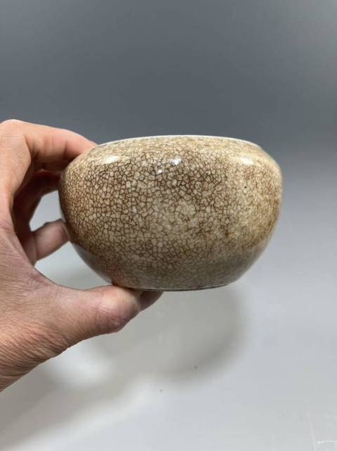 古玩陶瓷哥釉水洗真品鑒賞圖