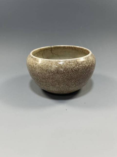 古玩陶瓷哥釉水洗真品鑒賞圖