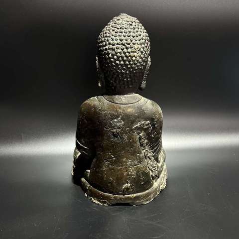 古玩銅器銅釋迦摩尼佛像真品鑒賞圖
