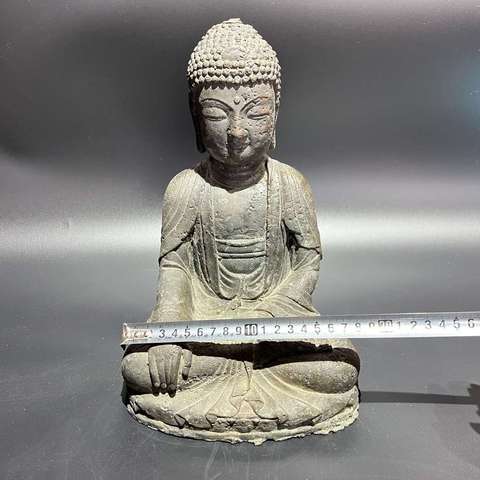 古玩銅器銅釋迦摩尼佛像真品鑒賞圖