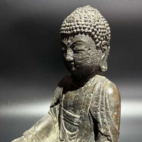 古玩銅器銅釋迦摩尼佛像真品鑒賞圖