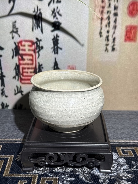 古玩陶瓷青白釉罐或者茶入真品鑒賞圖