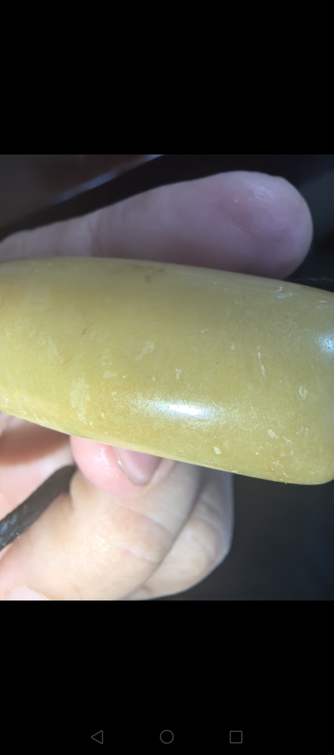 古玩玉器天然黃玉管真品鑒賞圖