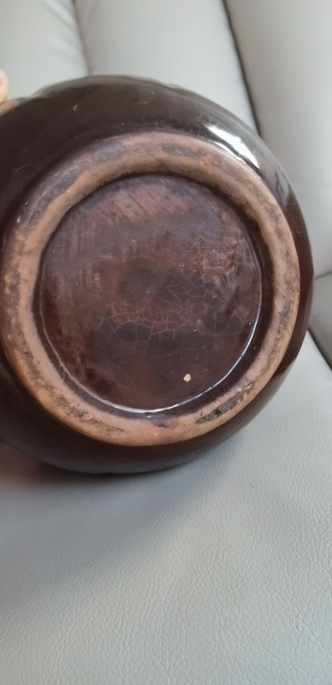 古玩陶瓷褐綠釉蓋罐真品鑒賞圖