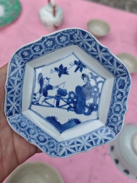 古玩陶瓷康熙青花小碟真品鑒賞圖