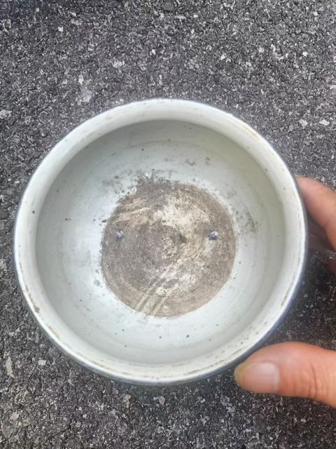 古玩陶瓷霽藍釉三乳足缽式香爐真品鑒賞圖