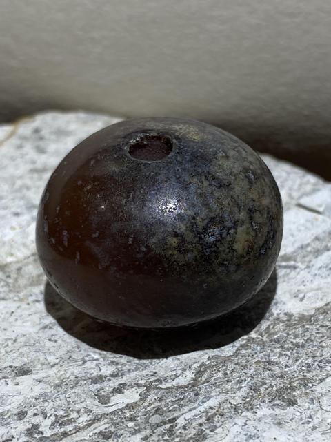 古玩玉器瑪瑙珠真品鑒賞圖