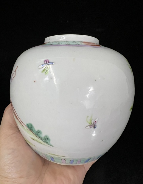 古玩陶瓷粉彩人物故事罐拍賣，當前價格1500元