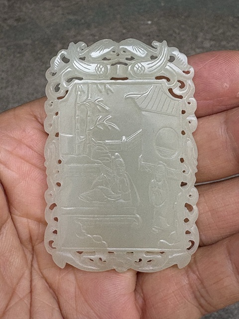 古玩玉器和田玉牌真品鑒賞圖