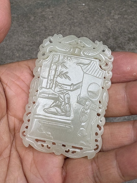 古玩玉器和田玉牌真品鑒賞圖