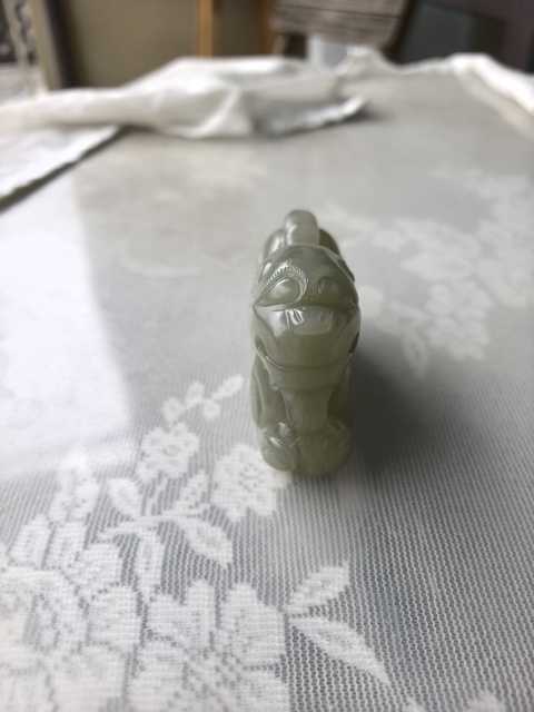 古玩玉器和田玉雕“瑞獸”擺件真品鑒賞圖
