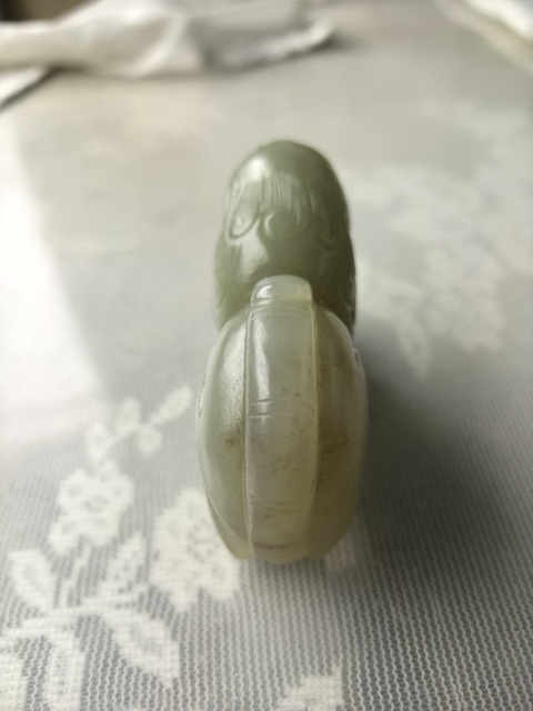 古玩玉器和田玉雕“瑞獸”擺件真品鑒賞圖