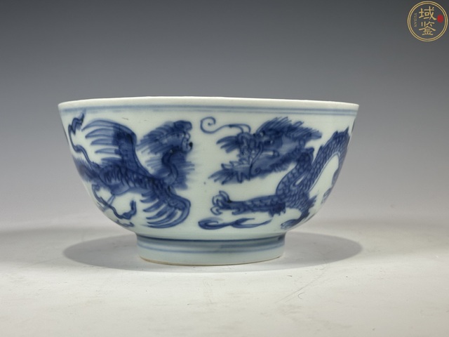 古玩陶瓷清康熙.游龍戲鳳紋青花碗拍賣,當前價格9600元