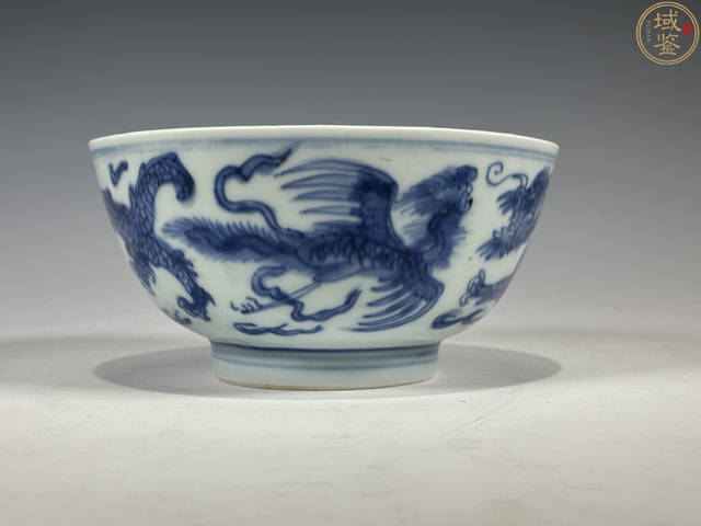 古玩陶瓷清康熙.游龍戲鳳紋青花碗拍賣,當前價格9600元