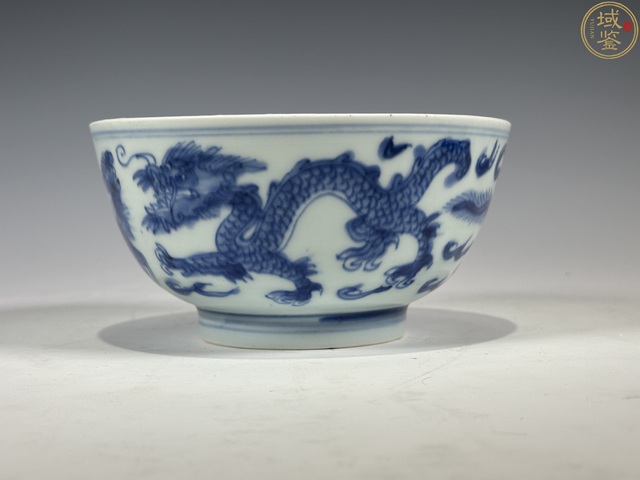 古玩陶瓷清康熙.游龍戲鳳紋青花碗拍賣,當前價格9600元