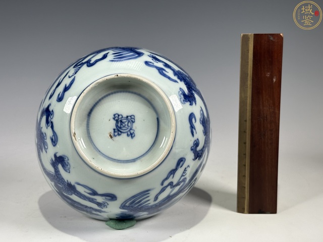 古玩陶瓷清康熙.游龍戲鳳紋青花碗拍賣,當前價格9600元