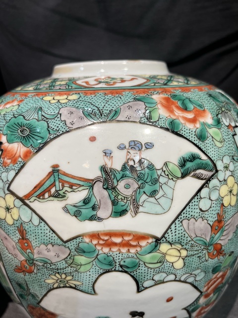 古玩陶瓷五彩人物故事罐真品鑒賞圖
