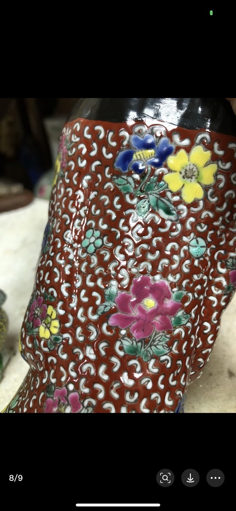 古玩陶瓷和合二仙粉彩塑像拍賣，當(dāng)前價(jià)格3888元