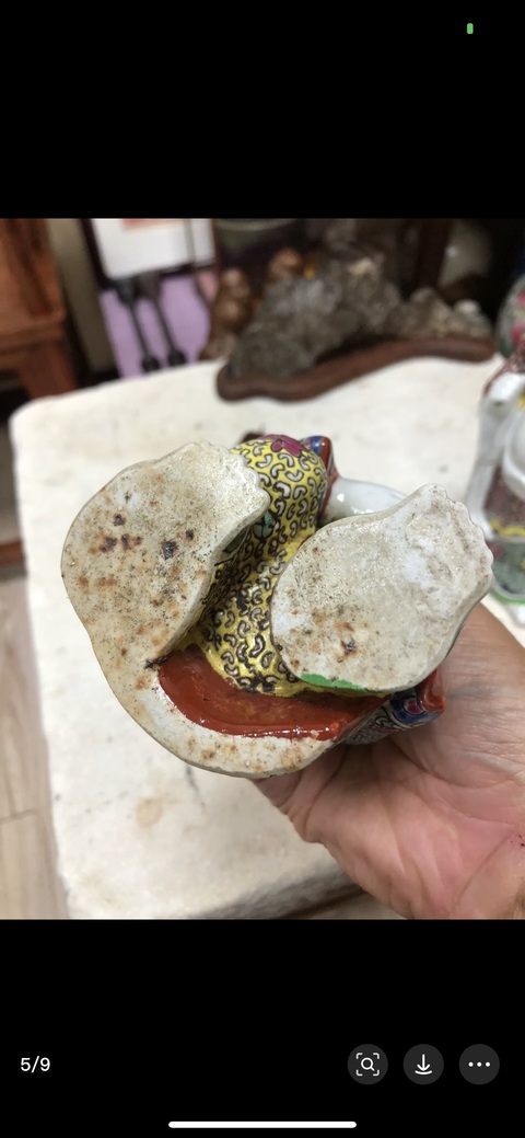 古玩陶瓷和合二仙粉彩塑像拍賣，當(dāng)前價(jià)格3888元