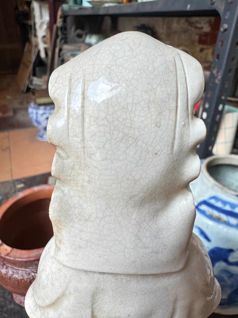 古玩陶瓷漳州窯哥釉觀音菩薩造像真品鑒賞圖